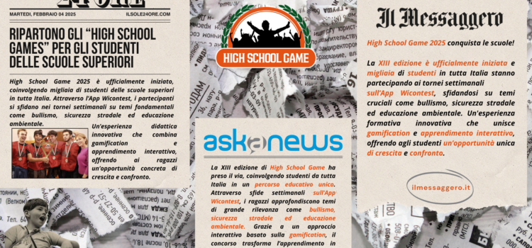 High School Game 2025: l’innovazione nella didattica raccontata dalle principali testate italiane