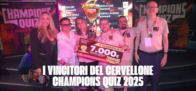 Finale Nazionale del Cervellone Champions Quiz 2025: oltre 700 giocatori in gara, vince la squadra Keplero! Finale Nazionale del Cervellone Champions Quiz 2025: oltre 700 giocatori in gara, vince la squadra Keplero!
